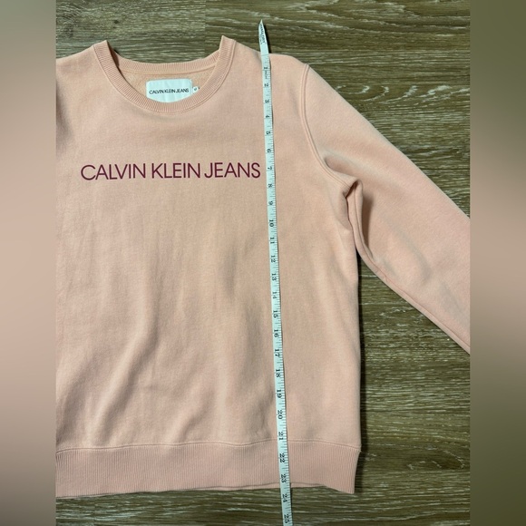 Pink Coral Calvin Klein Jeans Sweatshirt Size M - Picture 6 of 7